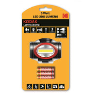 LED 300 Lumens 3 Function Headlamp includes 3 batteries