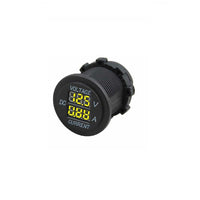 Digtial Voltmeter and Ampmeter 10-28vdc Yellow Display