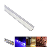 Angled 45 degrees Aluminium Housing 1 meter x 15mmfor LED Strips with Clear Coating