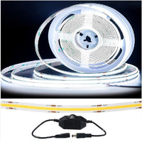 COB Flexible LED Strip 320LED/M, IP20 Cold White (6000k) with Dimmer 5m