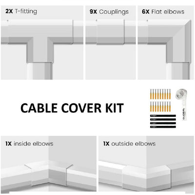 150 inch Cable Duct Gloss White Kit