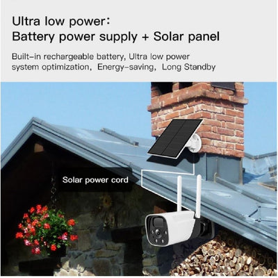 Outdoor IP Solar Panel Camera,Night Vision en couleur