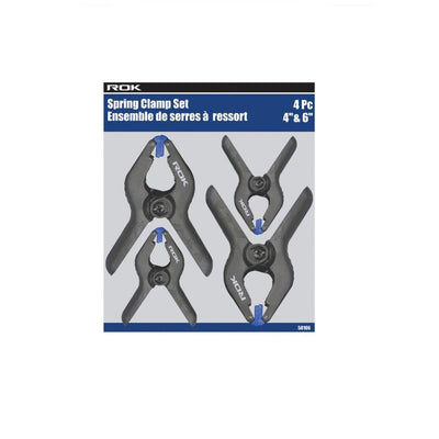 4pc Spring Clamp Set 4 and 6 in.