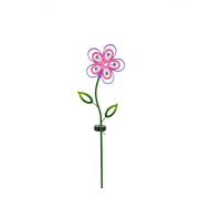 Solar Metal Flower Stake with Neon Light