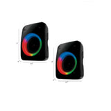 2 Wireless Bluetooth Party Speakers with Integrated LED