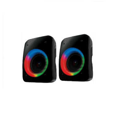 2 Wireless Bluetooth Party Speakers with Integrated LED