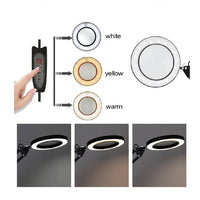 Magnifying 8x LED Lamp Dimmable and C-Clamp fixture