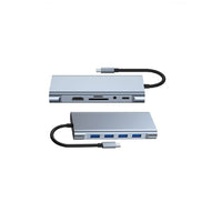 USB-C 11 in 1 Docking Station, HDMI 4K, Card Reader, 100w Charing USB-C Port