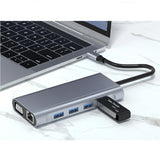 USB-C 11 in 1 Docking Station, HDMI 4K, Card Reader, 100w Charing USB-C Port