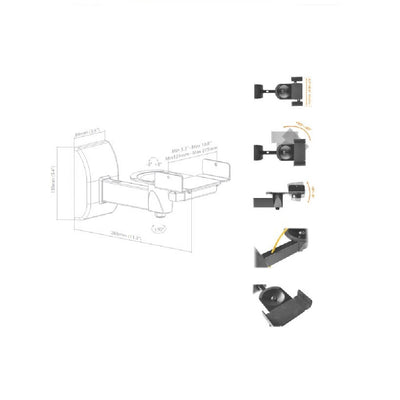 Adjustable Speaker Wall Mount 33lbs