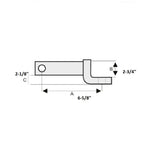 Drawbar Coupler 1-1/4 x 6-5/8in, Drop 2-3/4in, Rise 2-1/8in. 2000lbs