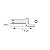 Drawbar Coupler 2 x 8-1/2in, Drop 2in, Rise 3/4in. 7500lbs