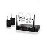 4 Wireless Headset/Lavalier UHF Microphone with  2 Antennas Receiver