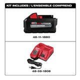 Milwaukee 18v-8Ah Battery and Charger 48-59-1880 (open box)