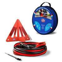 Jumper Cables, Warning Triangle and Tire Pressure Kit