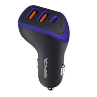 Vehicle Charger 2 x USB-A and USB-C 35w