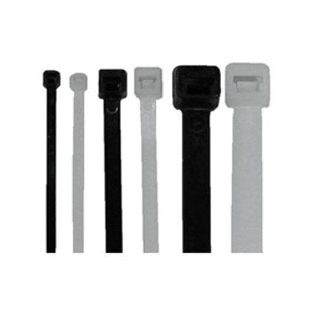 Black & Natural 4 to 7.5in Nylon Cable Ties Pk.60