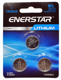 Enerstar Button Batteries CR-2025 Lithium (3 pieces)