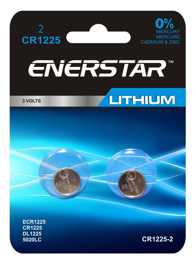 Button battery CR-1225 lithium (pk2)