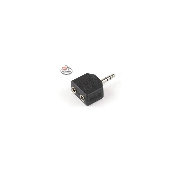 1/8in Stereo Adapter Male to 2x1/8in Female Stereo
