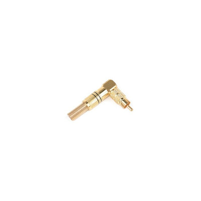 RCA Plug 90 Degrees Gold/Red