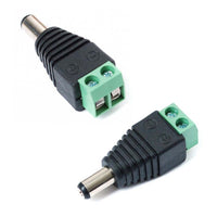 Adapter 2 Pins Screw to Male DC Plug  2.1mm