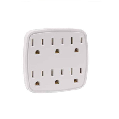 Multi-Socket Wall Adapter 15A/125V -6 outlets