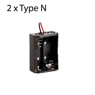 Battery holder for 2 x Type N with leads