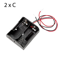Battery holder for 2 x C with leads