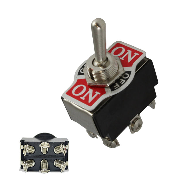 Toggle Switch DPDT 10A/250v On/Off/On 6pins