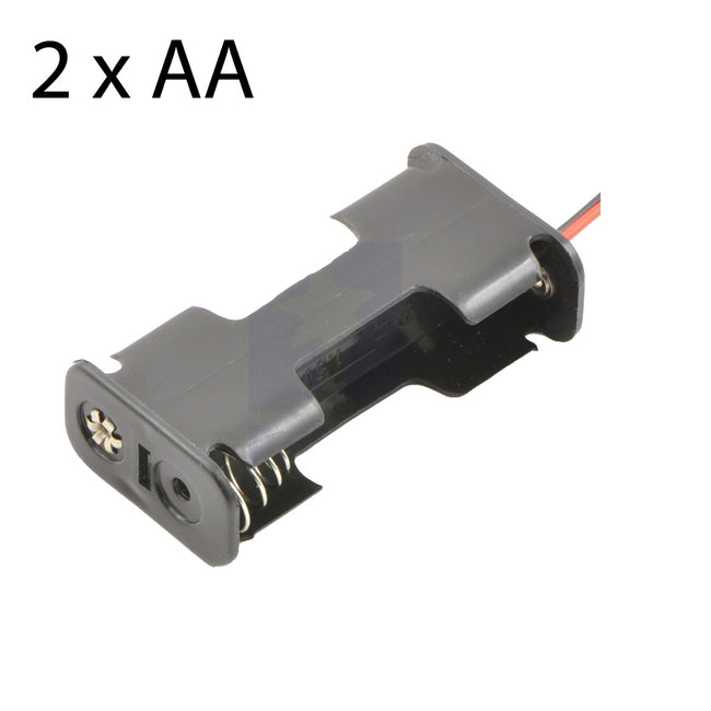 Battery Holder for 2 x AA with leads