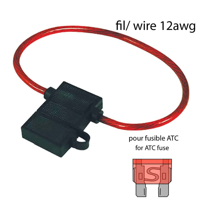ATC fuse holder wire 12awg