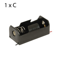 Battery holder for 1 x C with leads