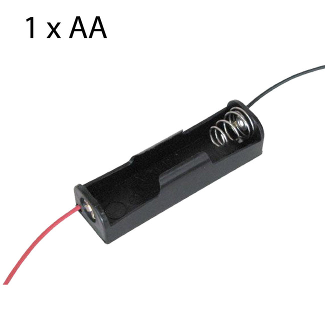 Battery holder for 1 x AA with leads