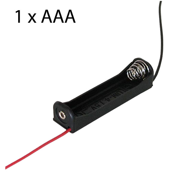 Battery holder for 1 x AAA with leads