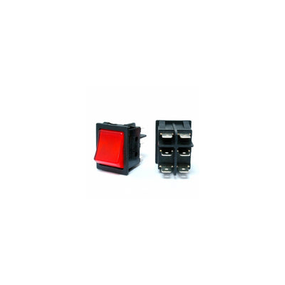 Black Double Rocker Switch ON-ON 6 Contacts DPDT