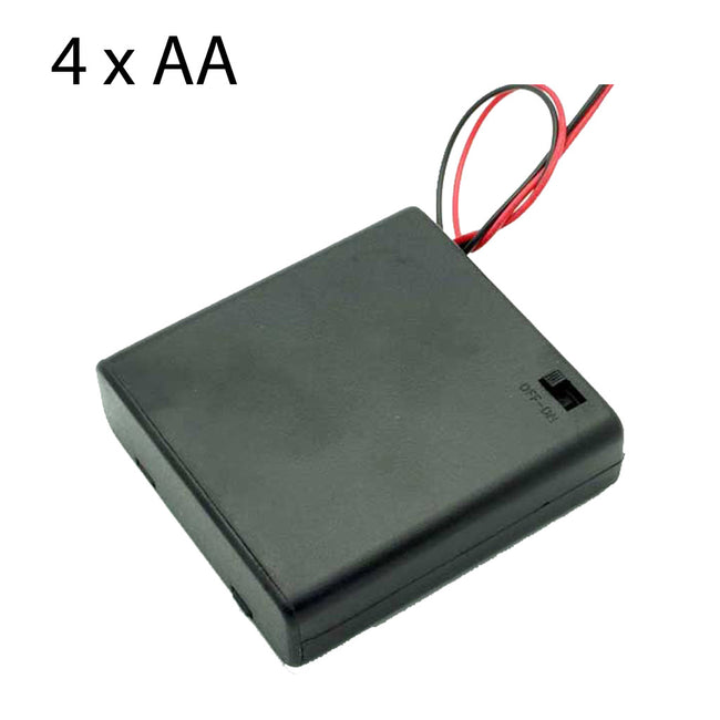 Battery Holder for 4 x AA with leads