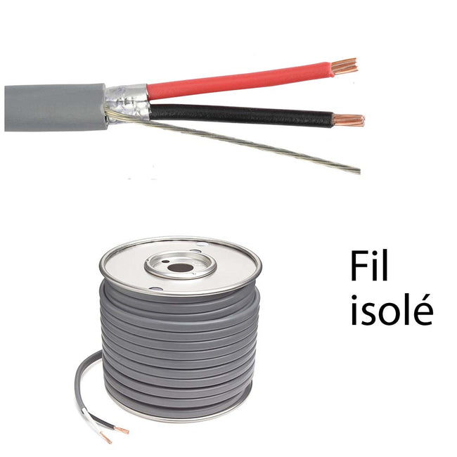 Shielded Electical Wire 2C/24 AWG (6601-21)