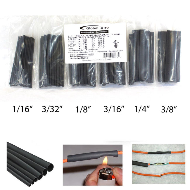 Globaltone 120 Heat Shrink Tubing Mixed Kit 3