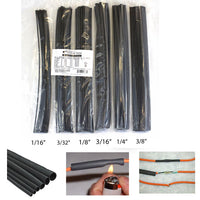 Globaltone 120 Heat Shrink Tubing Mixed Kit 11" - Black (01887)